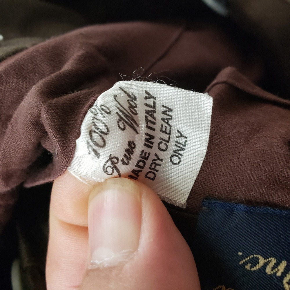 Villa Di Roma Loro Piana Dress Pants Mens 32x28 Brown Super 120s‎ Wool Pleated - Picture 5 of 11